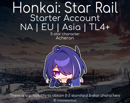NA|EU|Asia Honkai: Star Rail HSR Starter Account | Acheron | TL4+