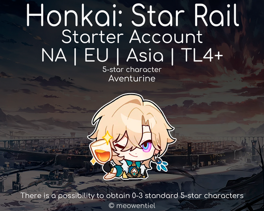 NA|EU|Asia Honkai: Star Rail HSR Starter Account | Aventurine | TL4+