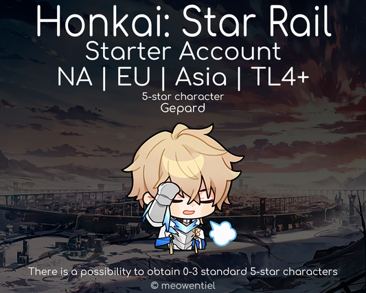 NA|EU|Asia Honkai: Star Rail HSR Starter Account | Gepard | TL4+
