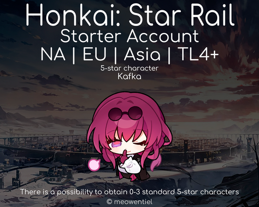 NA|EU|Asia Honkai: Star Rail HSR Starter Account | Kafka | TL4+