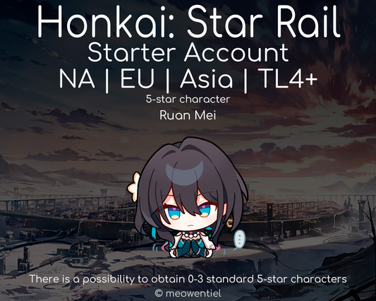NA|EU|Asia Honkai: Star Rail HSR Starter Account | Ruan Mei | TL4+