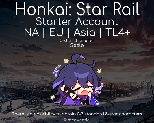 NA|EU|Asia Honkai: Star Rail HSR Starter Account | Seele | TL4+