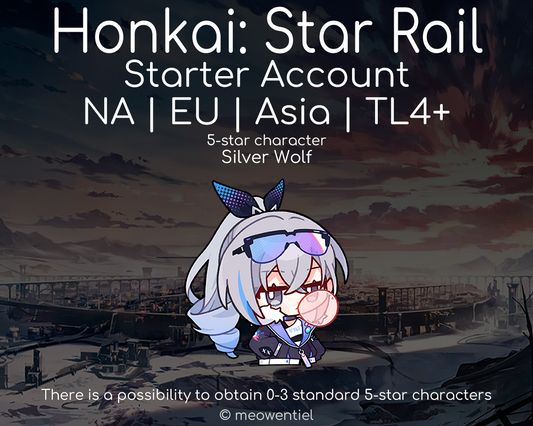 NA|EU|Asia Honkai: Star Rail HSR Starter Account | Silver Wolf | TL4+