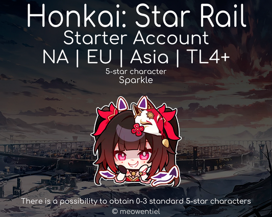 NA|EU|Asia Honkai: Star Rail HSR Starter Account | Sparkle | TL4+