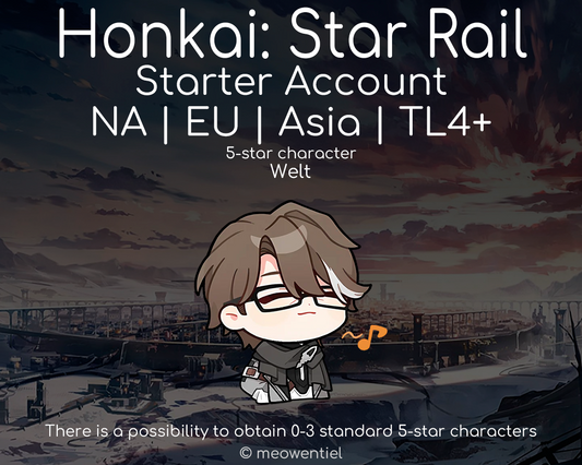 NA|EU|Asia Honkai: Star Rail HSR Starter Account | Welt | TL4+